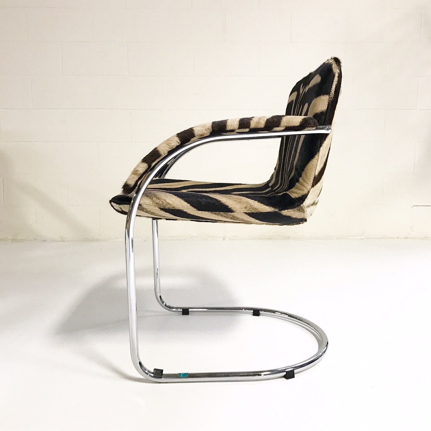 Giovanni Offredi for Saporiti Italia Lens Dining Chairs in Zebra Hide - Set of 8