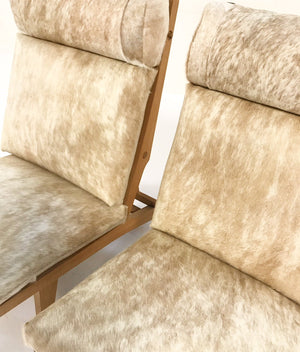 Hans Wegner for AP Stolen AP71 Lounge Chairs in Brazilian Cowhide