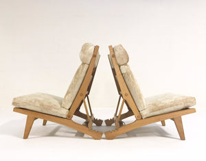 Hans Wegner for AP Stolen AP71 Lounge Chairs in Brazilian Cowhide