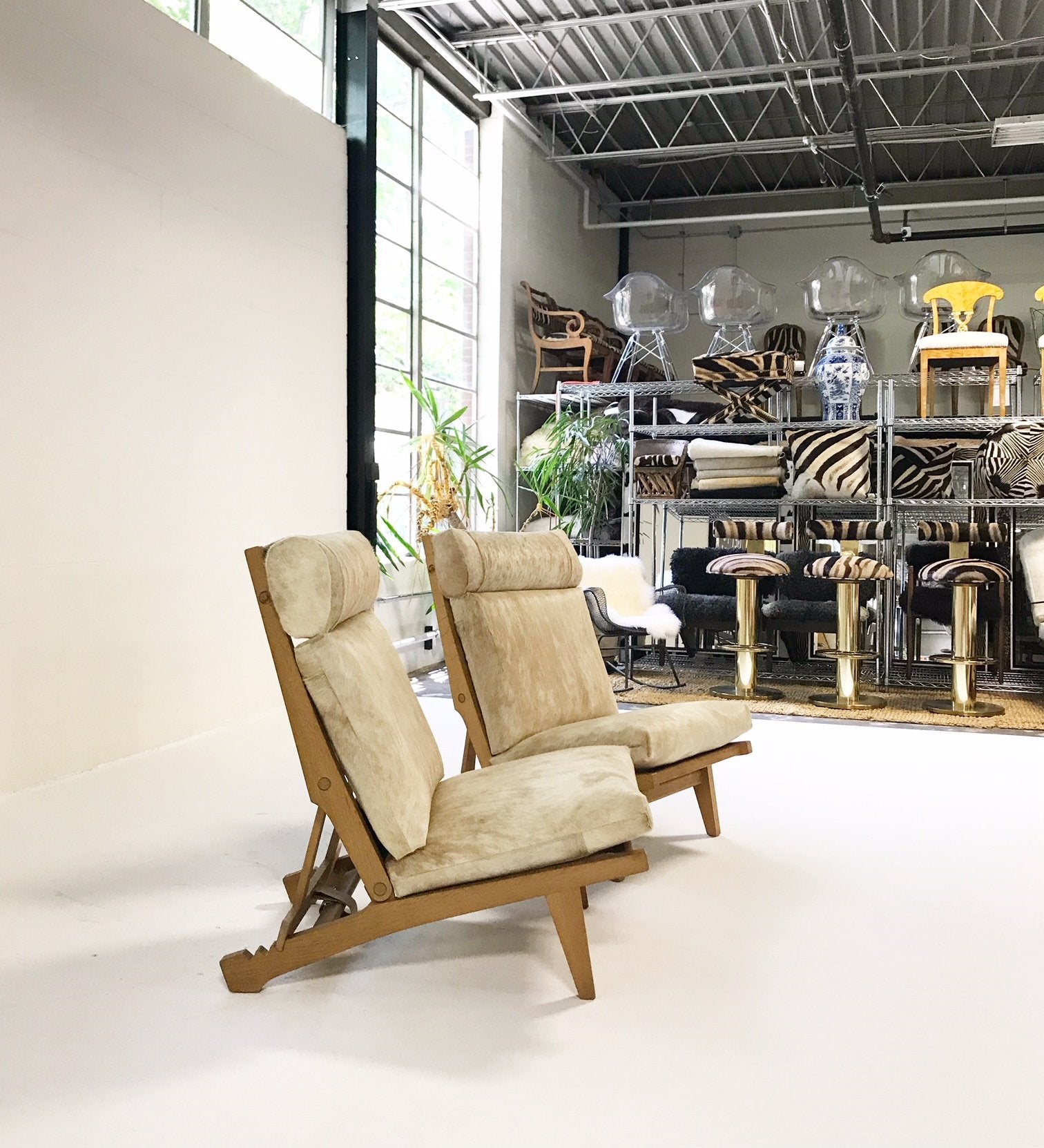 Hans Wegner for AP Stolen AP71 Lounge Chairs in Brazilian Cowhide