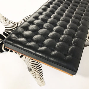 Mies Van Der Rohe Barcelona Daybed Sofa with Zebra Hide Rug