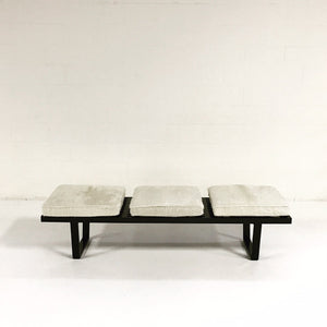 George Nelson Platform Bench with Cowhide Cushions