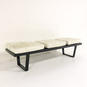George Nelson Platform Bench with Cowhide Cushions
