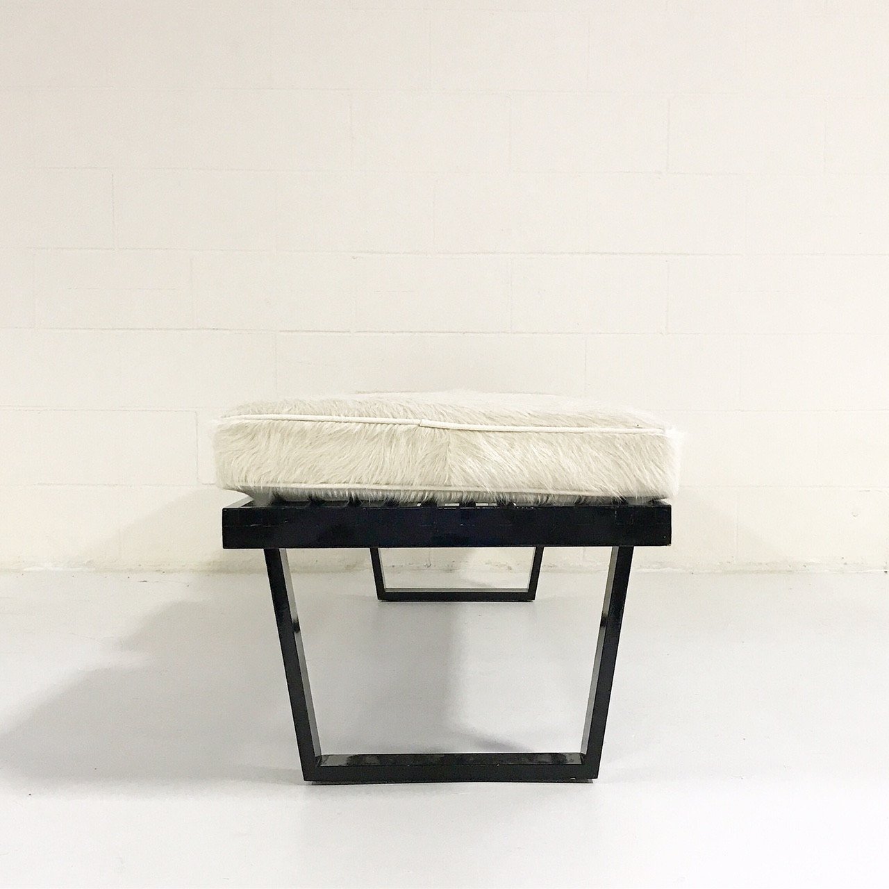 George Nelson Platform Bench with Cowhide Cushions