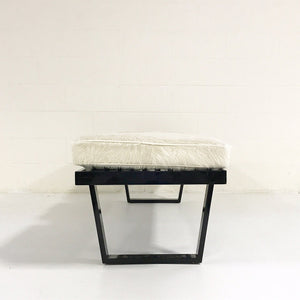 George Nelson Platform Bench with Cowhide Cushions