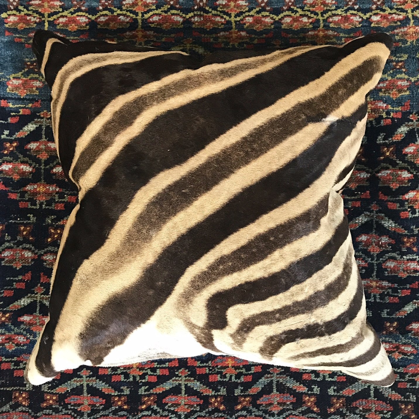 DOUBLE-SIDED ZEBRA HIDE PILLOW, NO. 301
