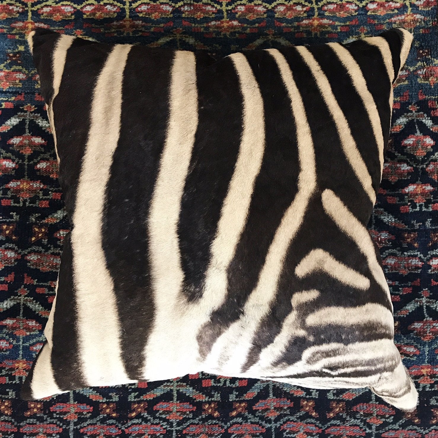 DOUBLE-SIDED ZEBRA HIDE PILLOW, NO. 301