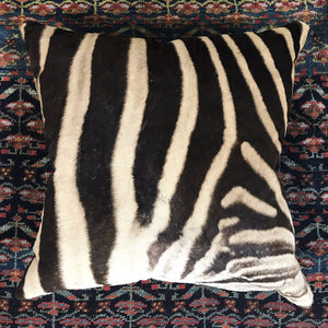 DOUBLE-SIDED ZEBRA HIDE PILLOW, NO. 301