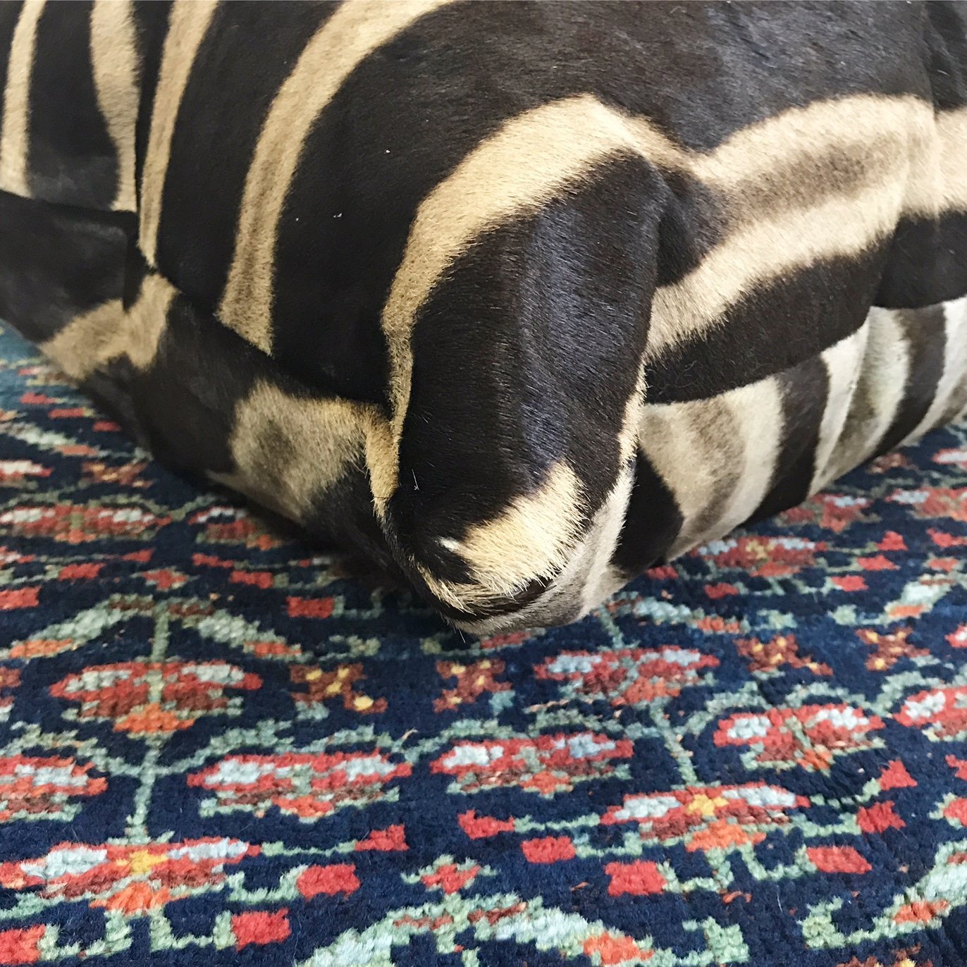 DOUBLE-SIDED ZEBRA HIDE PILLOW, NO. 301