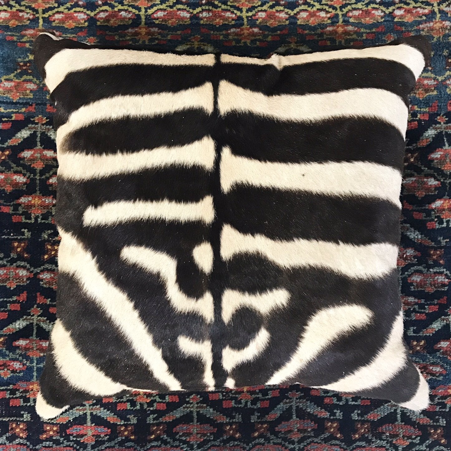 DOUBLE-SIDED ZEBRA HIDE PILLOW, NO. 300