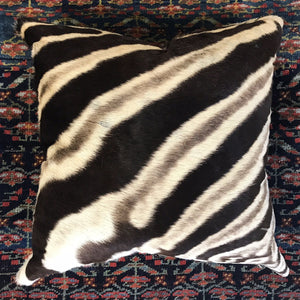 DOUBLE-SIDED ZEBRA HIDE PILLOW, NO. 302