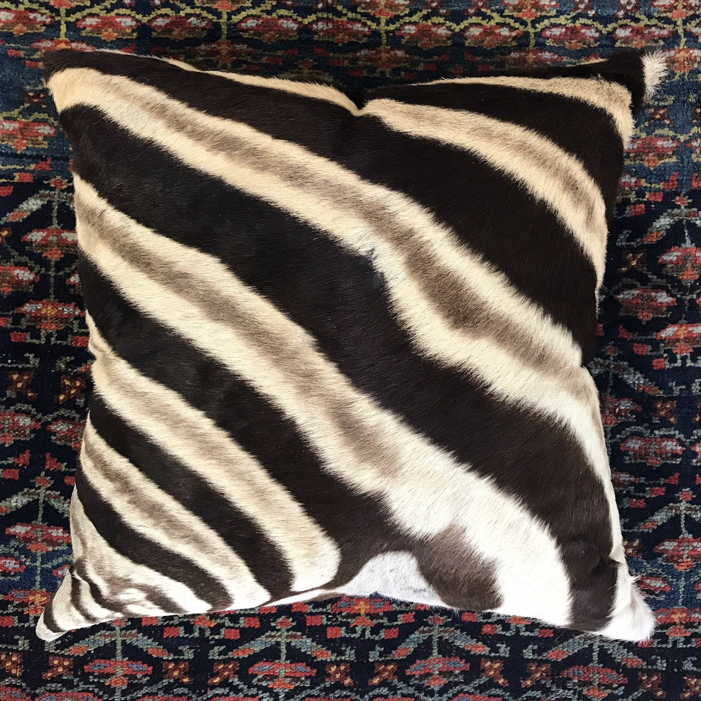 DOUBLE-SIDED ZEBRA HIDE PILLOW, NO. 302