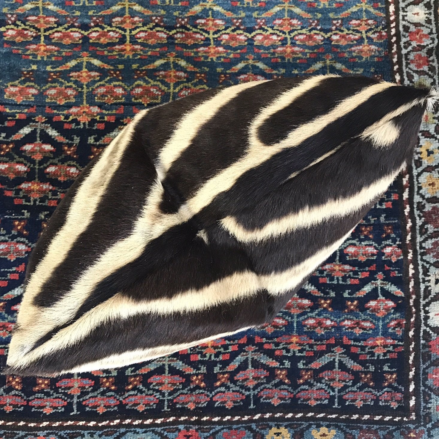 DOUBLE-SIDED ZEBRA HIDE PILLOW, NO. 302