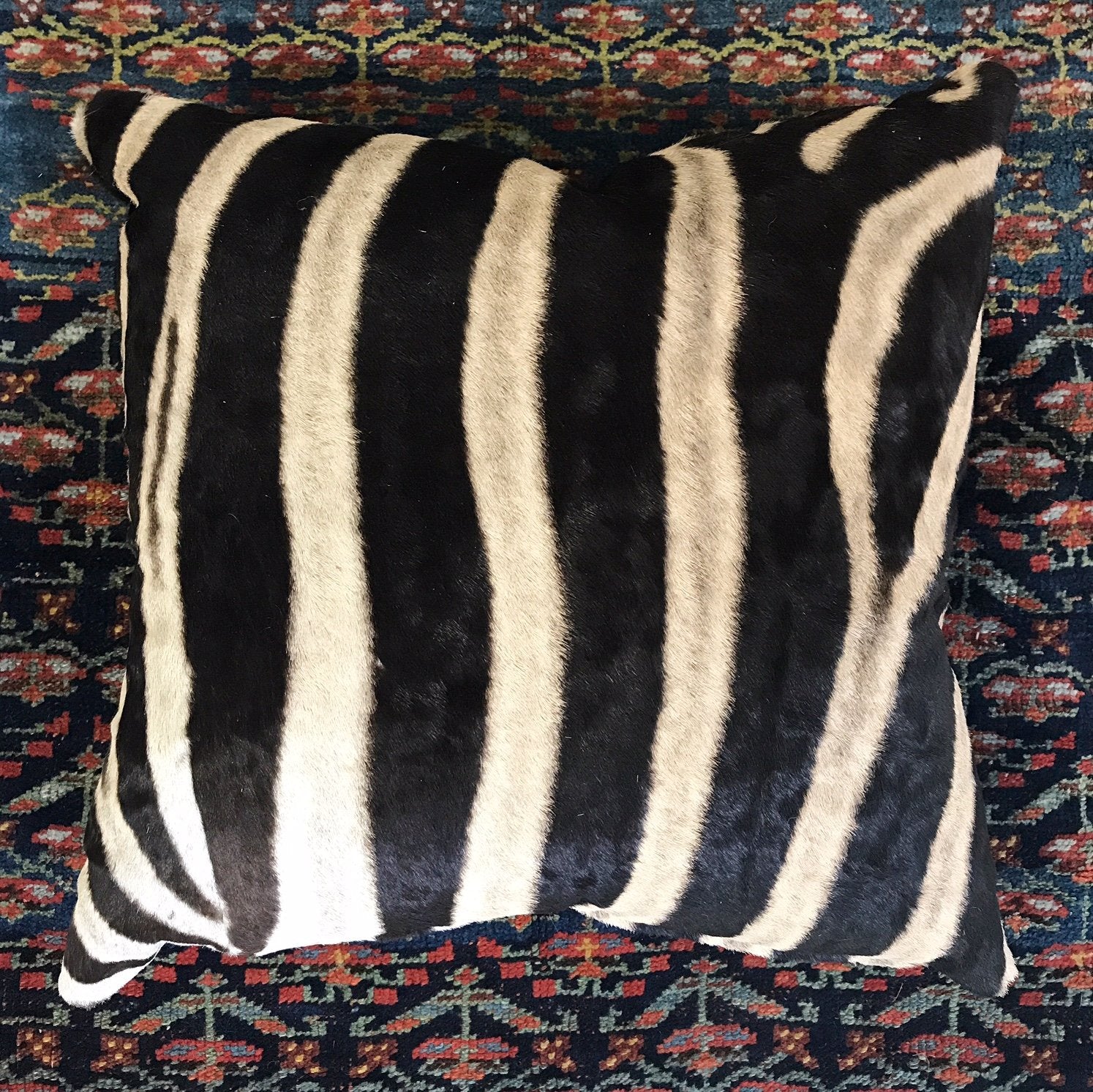 DOUBLE-SIDED ZEBRA HIDE PILLOW, NO. 303
