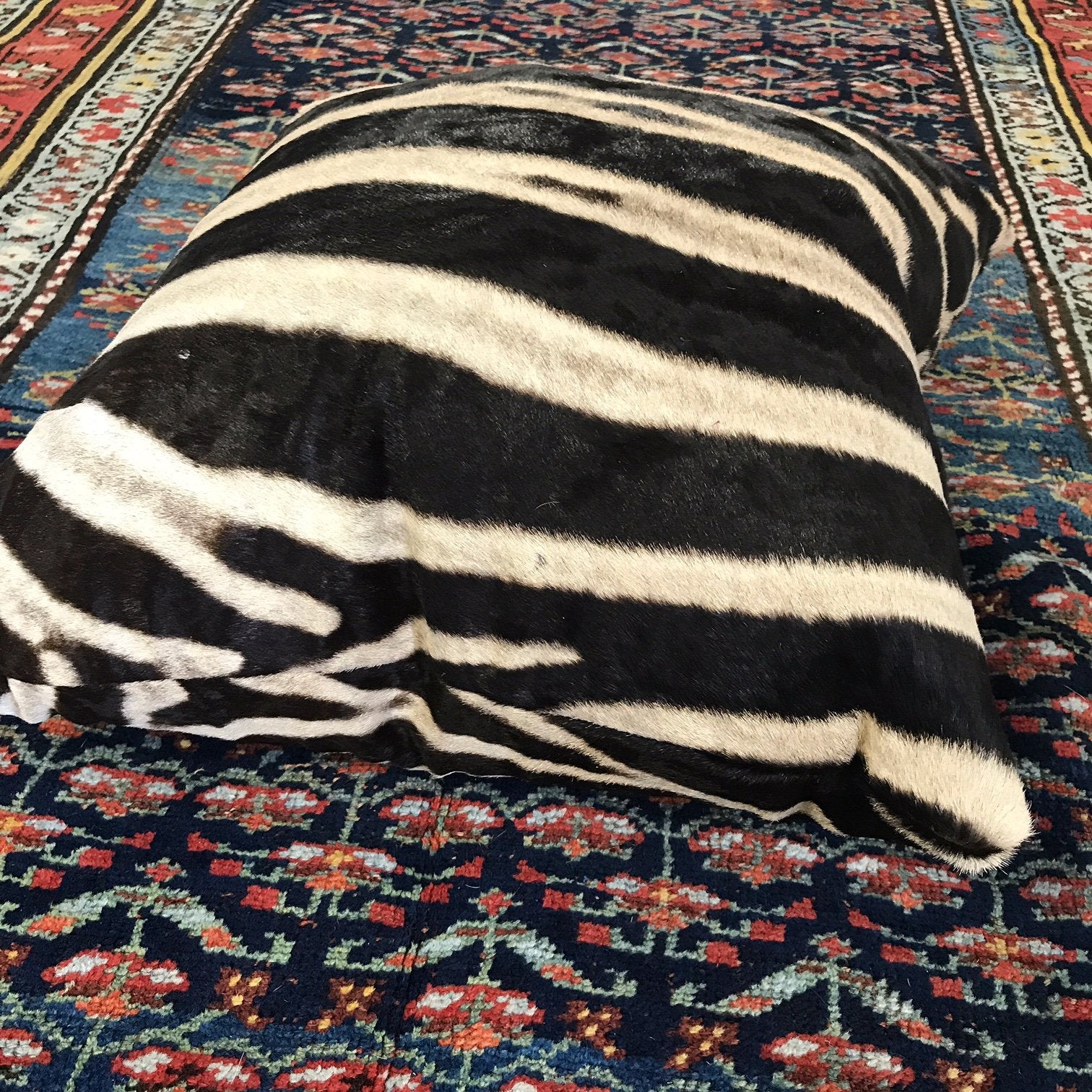 DOUBLE-SIDED ZEBRA HIDE PILLOW, NO. 303
