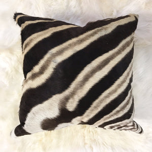 DOUBLE-SIDED ZEBRA HIDE PILLOW, NO. 302