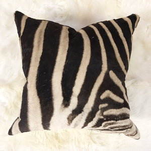 DOUBLE-SIDED ZEBRA HIDE PILLOW, NO. 301