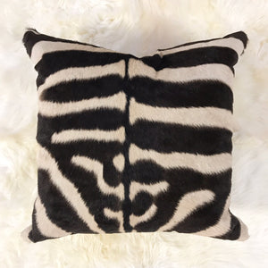 DOUBLE-SIDED ZEBRA HIDE PILLOW, NO. 300