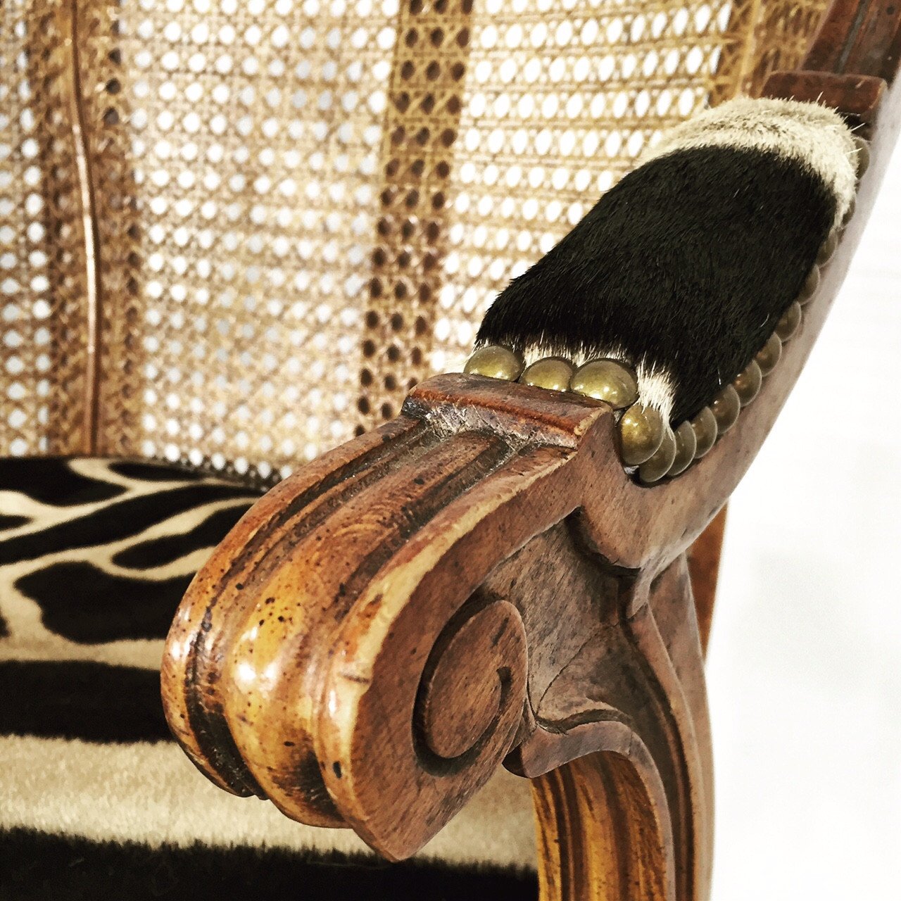 FRENCH CANED ARMCHAIRS