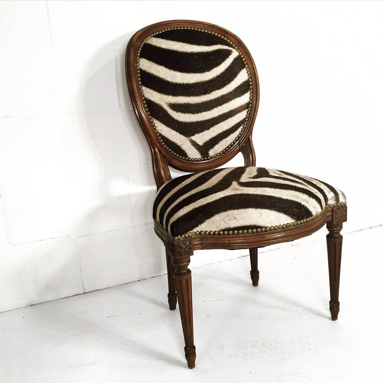 LOUIS XVI WALNUT SIDE CHAIR