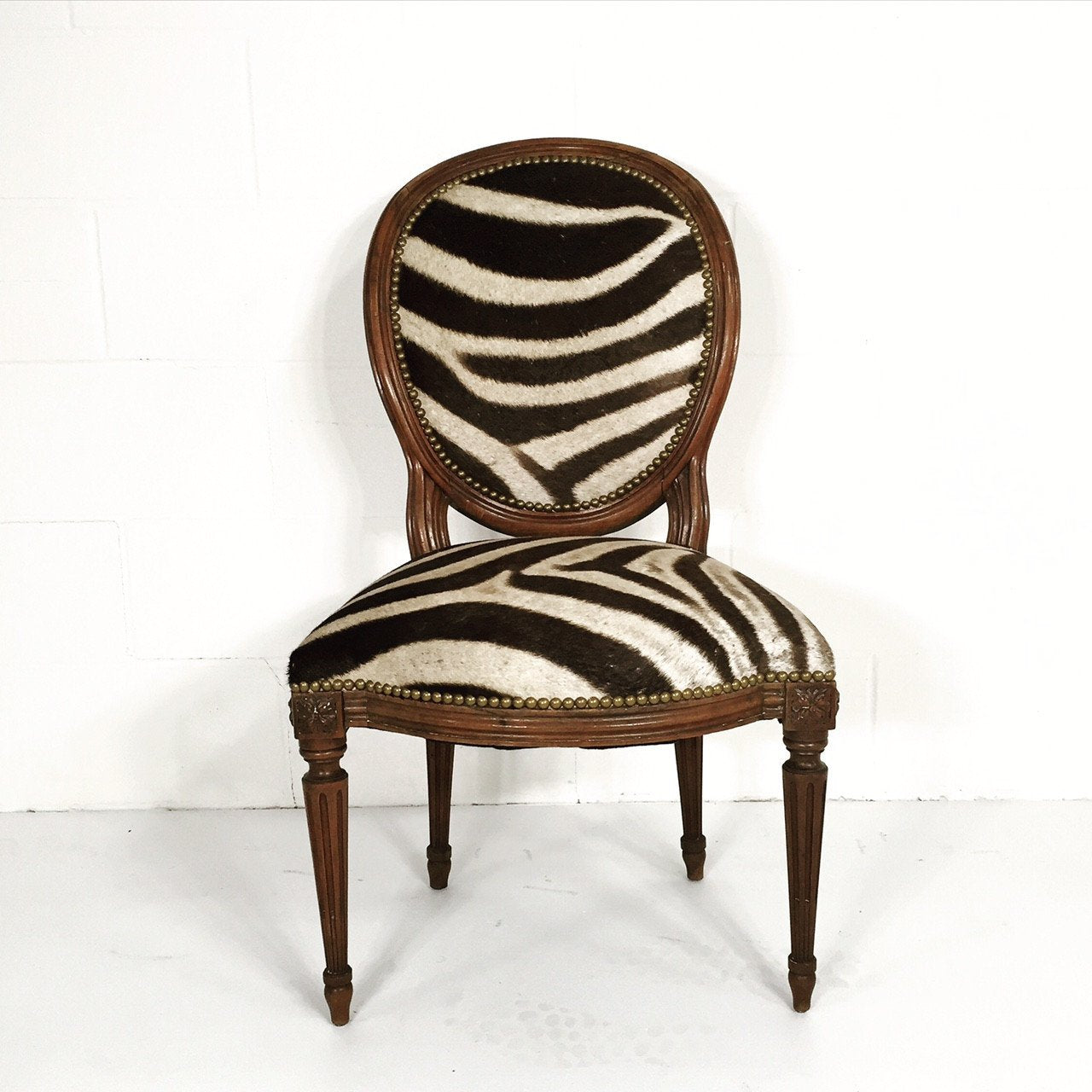 LOUIS XVI WALNUT SIDE CHAIR