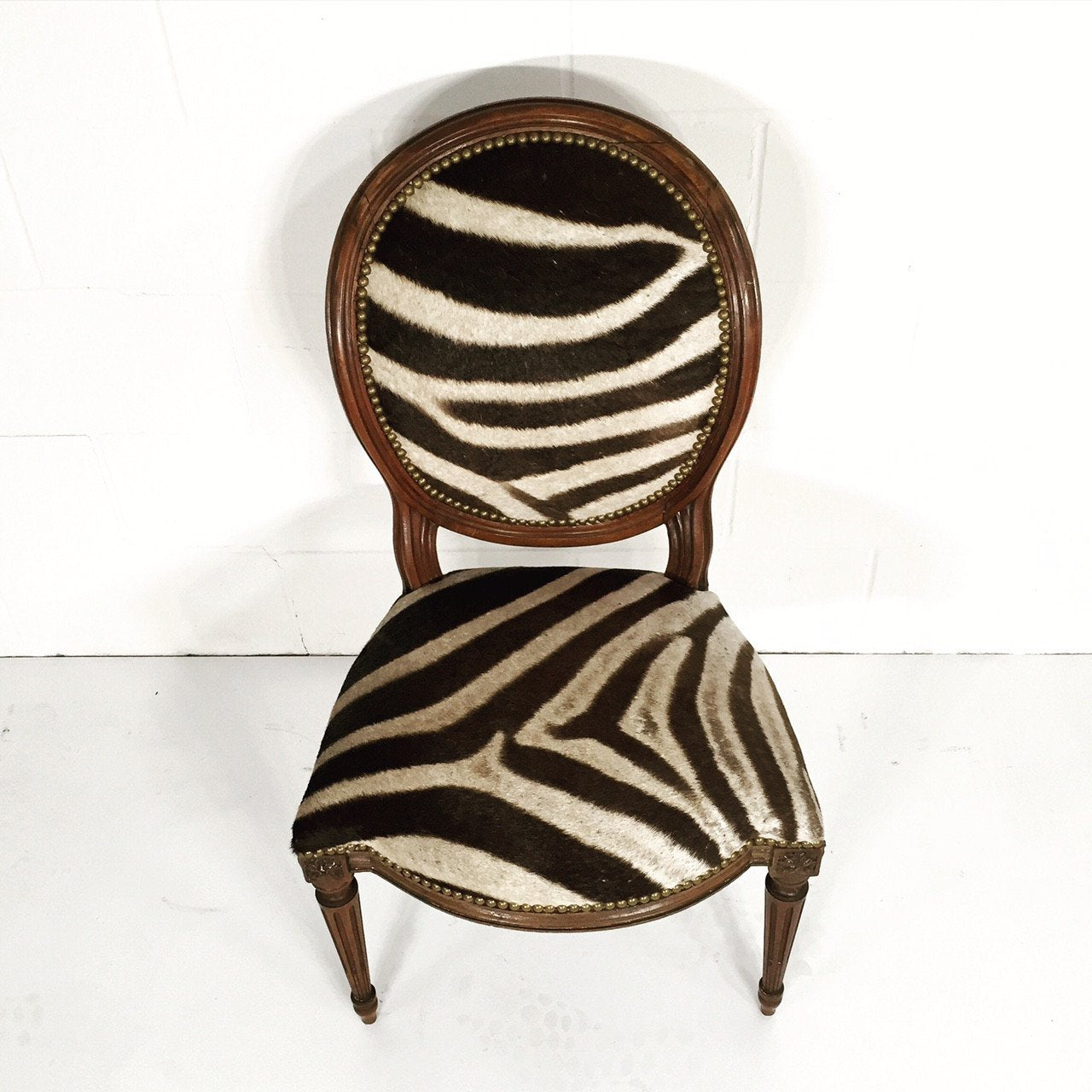 LOUIS XVI WALNUT SIDE CHAIR