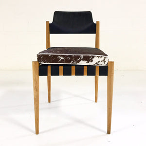Egon Eiermann SE 120 Dining Chairs with Tri-Color Speckled Cowhide Cushions - Set of 6