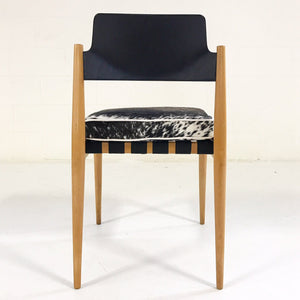 Egon Eiermann SE 120 Dining Chairs with Tri-Color Speckled Cowhide Cushions - Set of 6
