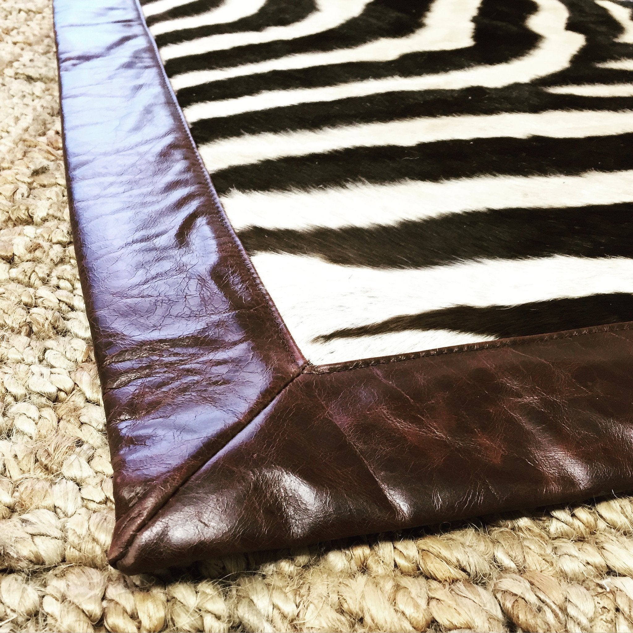ONE OF A KIND ZEBRA AREA RUG - GREENE