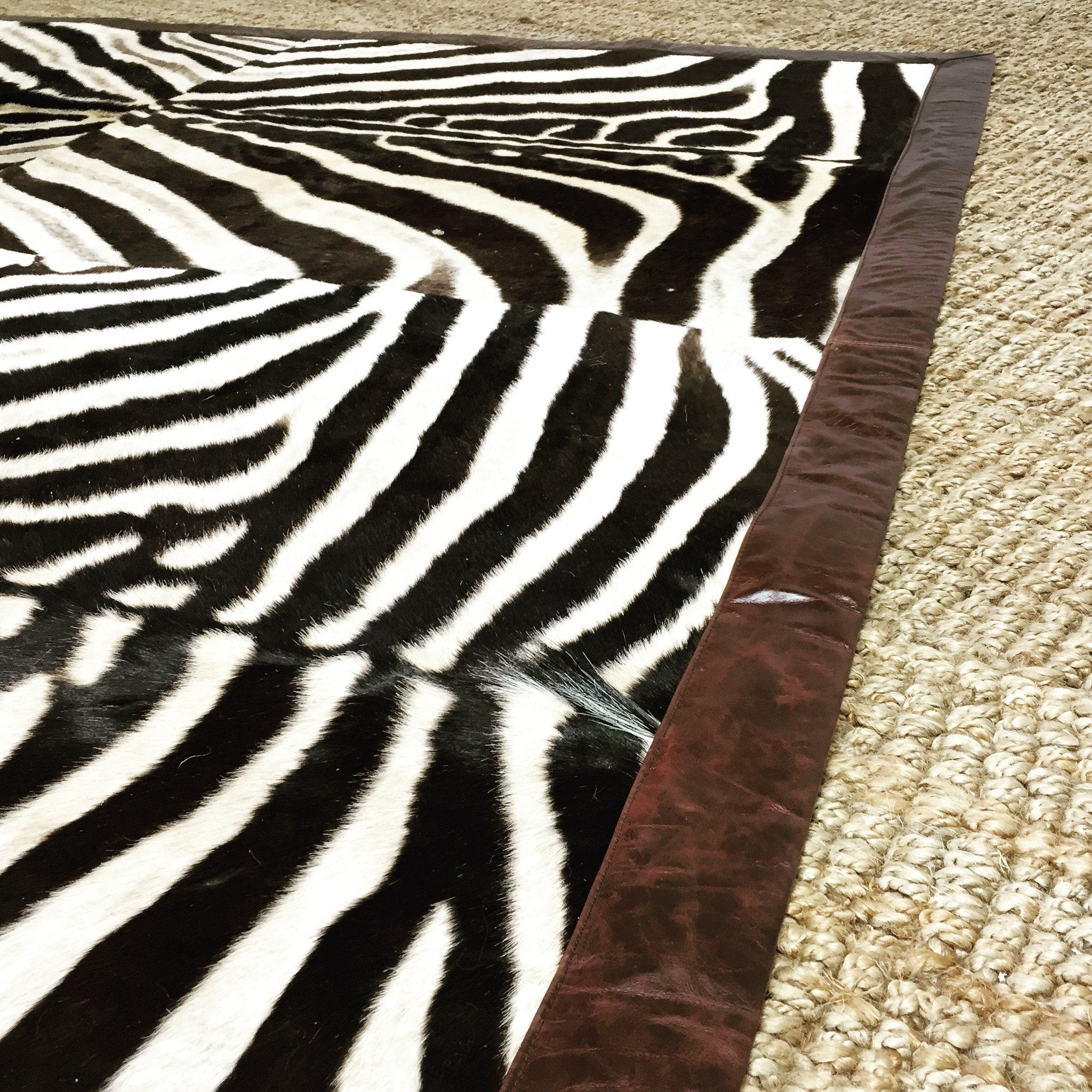 ONE OF A KIND ZEBRA AREA RUG - GREENE