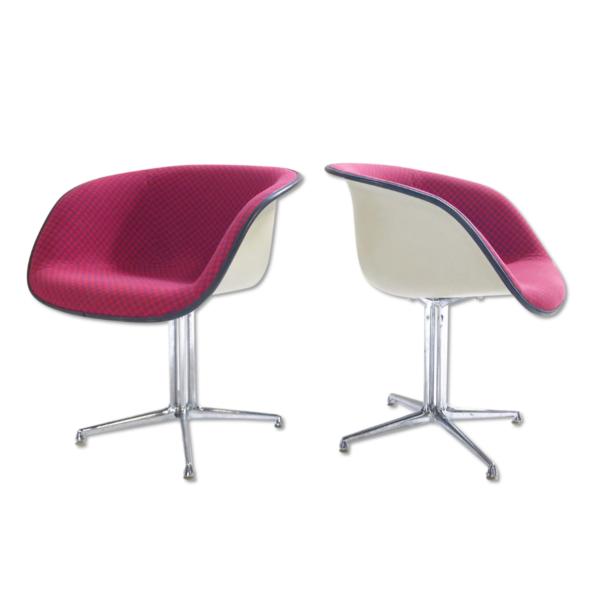 c. 1961 Charles and Ray Eames for Herman Miller La Fonda Chairs with Sheepskins