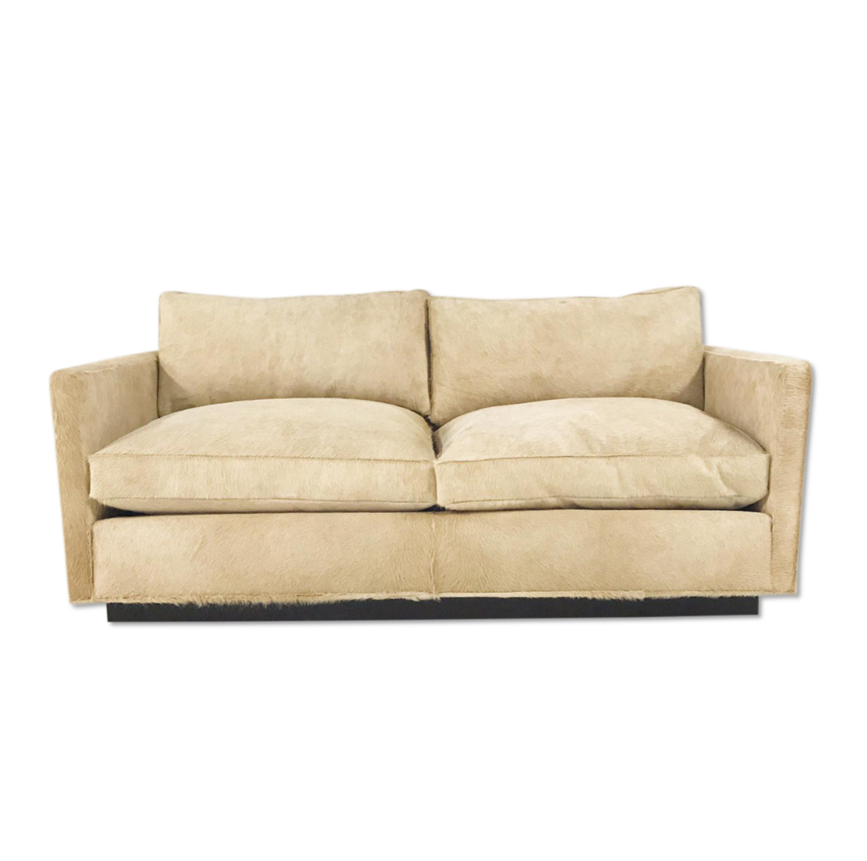 Milo Baughman for Thayer Coggin Loveseat Sofa in Brazilian Cowhide