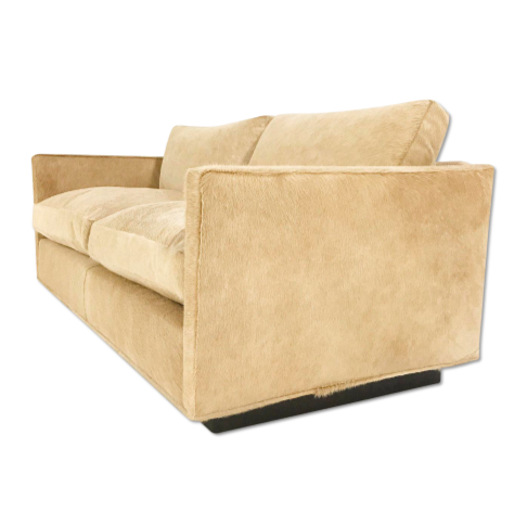 Milo Baughman for Thayer Coggin Loveseat Sofa in Brazilian Cowhide