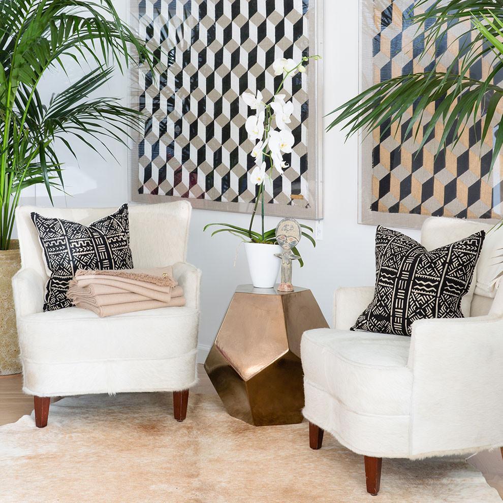 Petite Armchairs in Brazilian Cowhide
