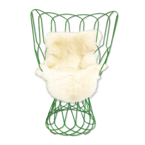 Patricia Urquiola Green Re-Trouve Highback Chair With New Zealand Sheepskin