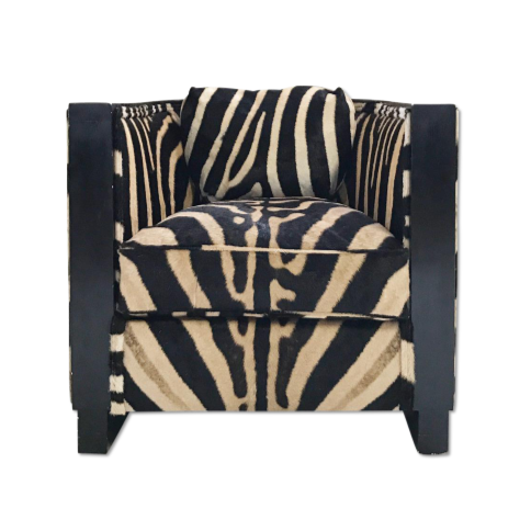 Paul Frankl Lounge Chair in Zebra Hide