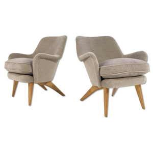 Pedro Armchairs by Carl-Gustav Hiort af Ornas in Loro Piana Alpaca Wool