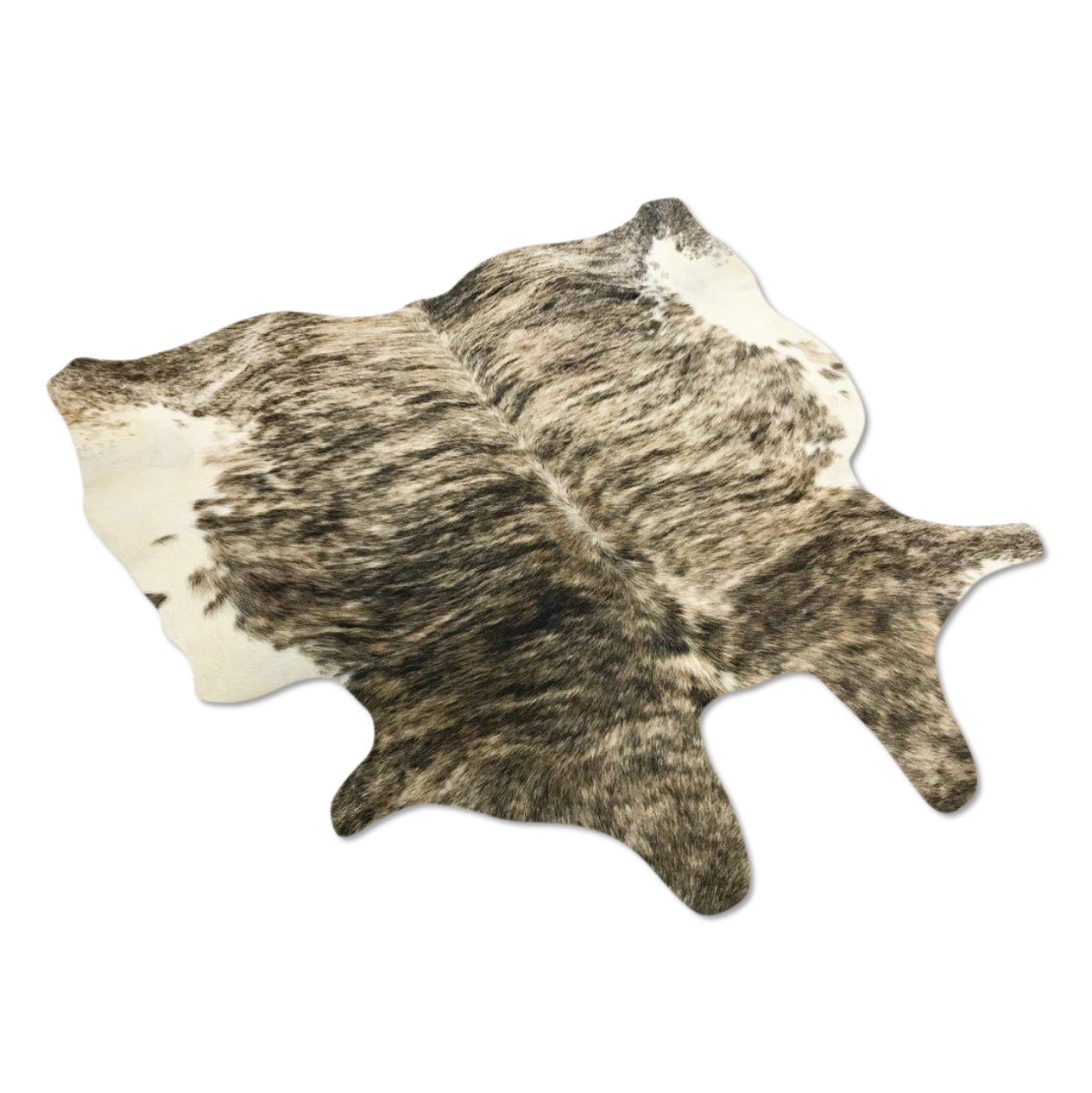 GREY BRINDLE COWHIDE RUG - PENDER