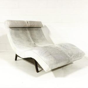 Adrian Pearsall Wave Chaise Lounge in Brazilian Cowhide
