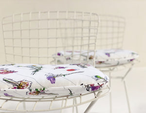 Harry Bertoia for Knoll Child's Chairs with Stevie Howell "Flower Homicide" Cushions