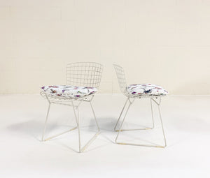 Harry Bertoia for Knoll Child's Chairs with Stevie Howell "Flower Homicide" Cushions