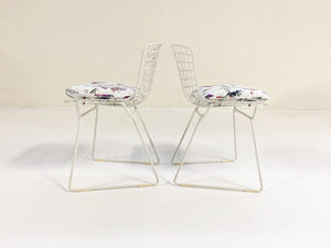 Harry Bertoia for Knoll Child's Chairs with Stevie Howell "Flower Homicide" Cushions