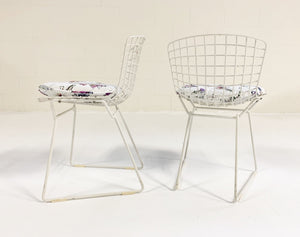 Harry Bertoia for Knoll Child's Chairs with Stevie Howell "Flower Homicide" Cushions