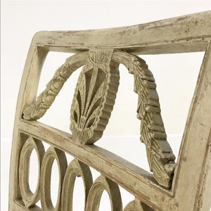 18th Century Swedish Painted Side Chairs in Brazilian Cowhide