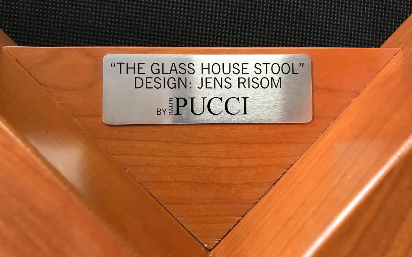 Jens Risom for Ralph Pucci Glasshouse Bench Stools in Zebra Hide