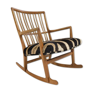 Hans Wegner for Mikael Laursen ML-33 Rocking Chair Reupholstered in Zebra Hide