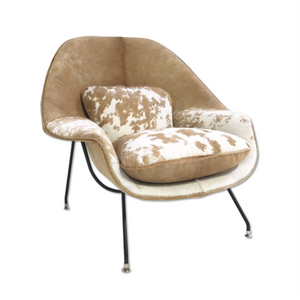 Eero Saarinen Womb Chair in Brazilian Cowhide