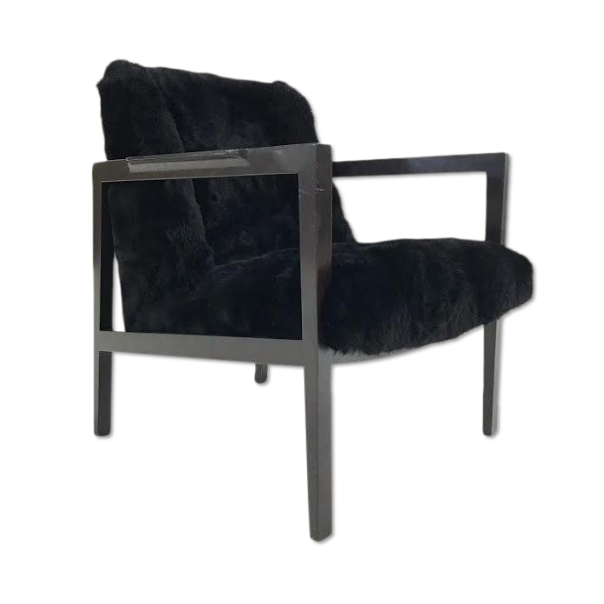 Edward Wormley for Dunbar Model 406 Lounge Chair Reupholstered in Brazilian Sheepskin