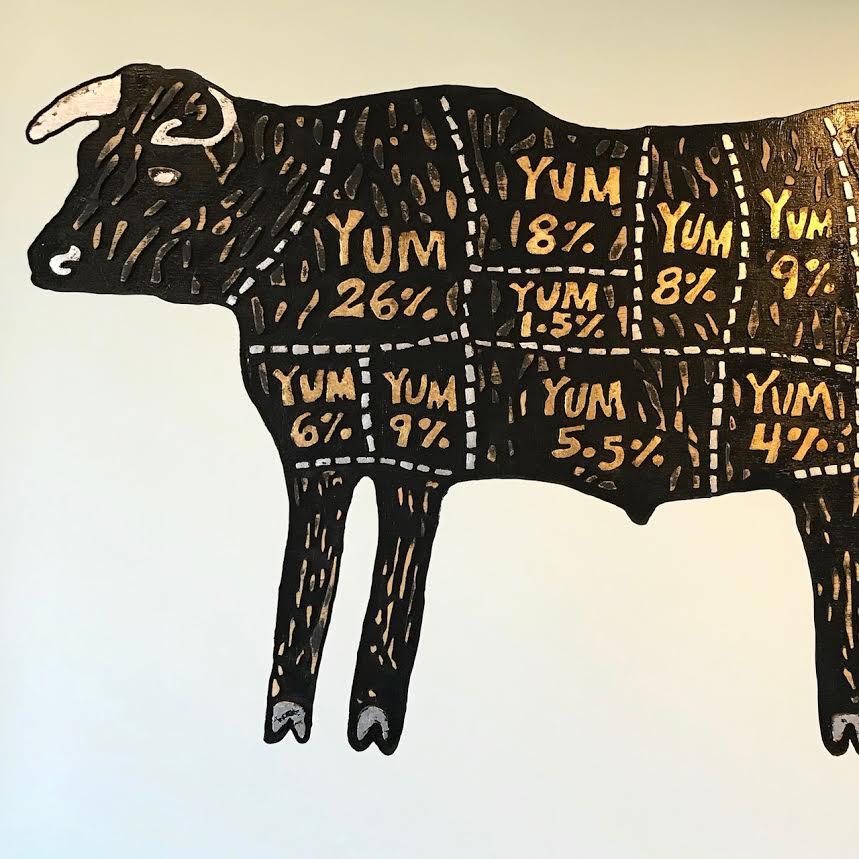 John O'Hara. Yum Cow. 72x50"