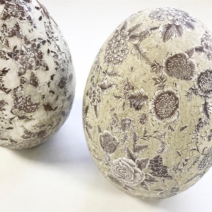 Pair of Decorative Ceramic Eggs